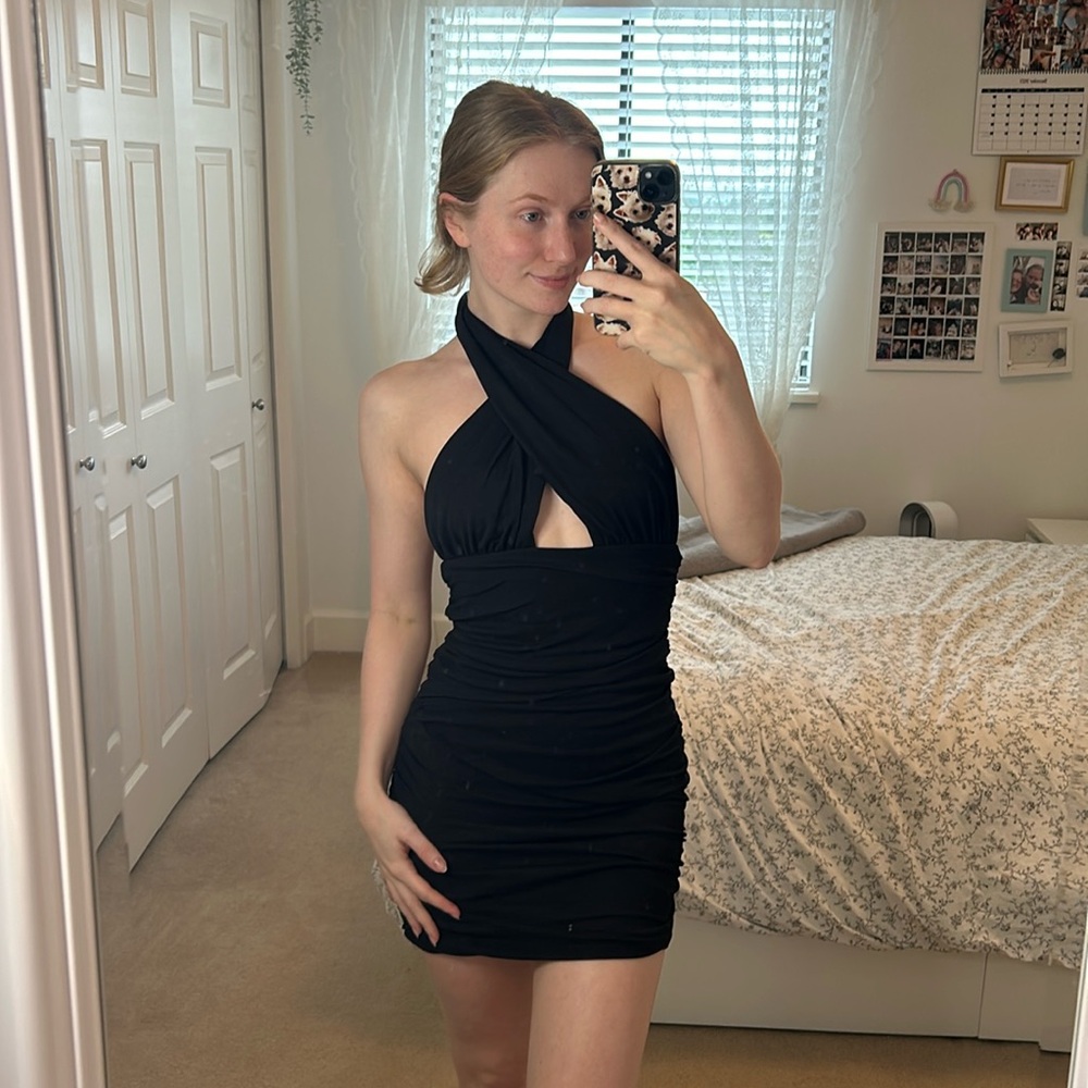 Zara black mini dress